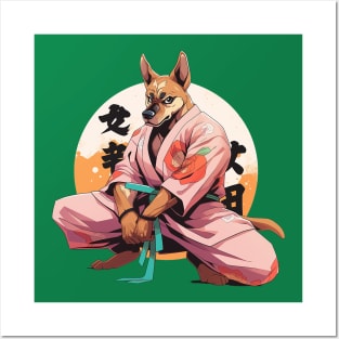 karate dog Posters and Art